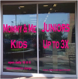 YOUR CUSTOM LETTERING Business Sign Vinyl Sticker Sign Window  4pc 10 in tall - Picture 1 of 2