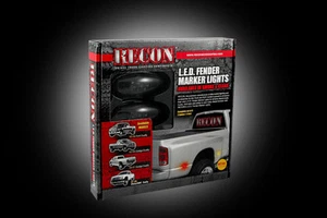Luces LED dobles de guardabarros Recon ahumadas para Chevy y GMC 99-14 2ª GENERACIÓN 264133BK - Imagen 1 de 3