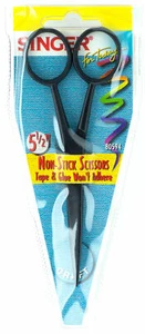 Singer 5 1/2" Non-Stick Craft Scissors Made in Italy Discontinued Version Black - Picture 1 of 2