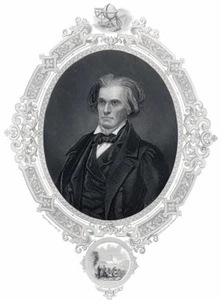7th Vice President JOHN C CALHOUN Cartouche engraving Mathew Brady daguerretype - Picture 1 of 7