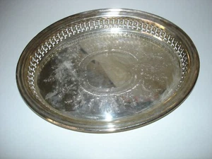 Silver-Plated RD Serving Tray approx. 11.5 in x 9in approx+2 free gifts - Picture 1 of 6
