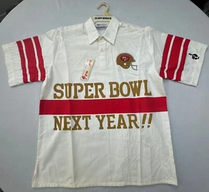 Vintage Cliff Engle San Francisco 49ers Super Bowl Shirt Herren Größe Medium Neu mit Etikett - Bild 1 von 22