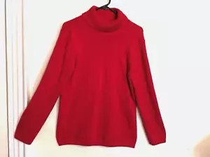 Coldwater Creek Womens Sweater XL 18 Red Mock Neck Knit Heavyweight Long Sleeve - Picture 1 of 6