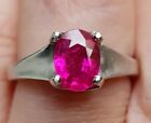 18 Carat White Gold Ruby Solitare Ring