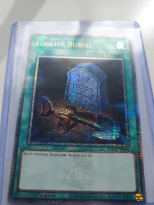 YUGIOH - Foolish Burial Quarter Century Secret Rare - 1st Edition- RA02-EN049 - Image 1 of 2