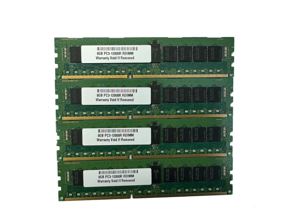32GB 4x 8GB Memory for Dell PowerEdge R610 R710 DDR3 PC3-12800R ECC RDIMM - Image 1 of 1