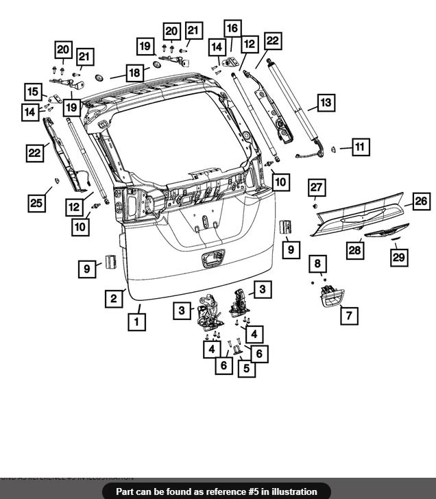 Jeep Compass Cherokee Grand Cherokee L Pacifica 07-24 puerta levadiza Striker Mopar nuevo Foto 1 de 1