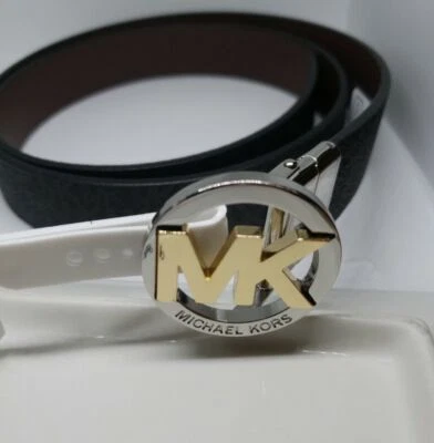 Cinturón Michael Kors Mujer CUERO Firma Logo Reversible MK 551342 Dorado Foto 1 de 4