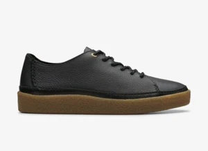 Clarks Oakpark Bajo Oxford Cuero Negro Talla 10 Para Hombre NUEVO - Imagen 1 de 8