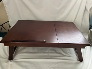 21 1/2" Folding Notebook Laptop PC Lap Bed Stand Table Desk Tray with Drawer. - Picture 1 of 8