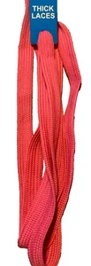 Fat Shoelaces Thick Flat 3/4" Wide Shoelaces Solid Color Pink - Picture 1 of 2