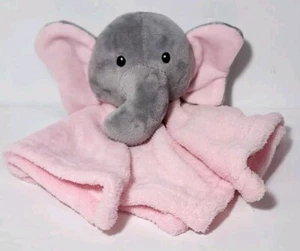 Lila Jack Elephant Lovey Pink and Gray Stuffed Animal Security Blanket EUC - Picture 1 of 8