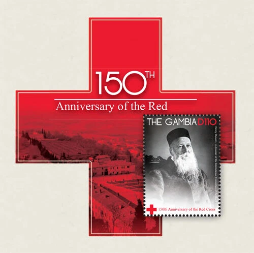 Gambia 2013 - Cruz Roja Henri Durant - Hoja de estampillas de recuerdo - Scott #3534 - MNH Foto 1 de 1