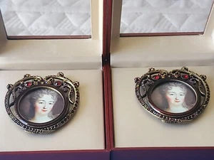 Jay Strongwater Rare TWO Rhinestone Enamel Matching Picture Frames New In Box  - Picture 1 of 11