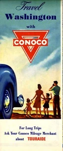 1947 Conoco Road Map: Washington NOS - Foto 1 di 1