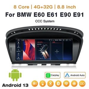 8.8" Android Wireless CarPlay Auto Radio GPS for BMW E60 E61 E90 CCC 2005-2008 - Picture 1 of 13