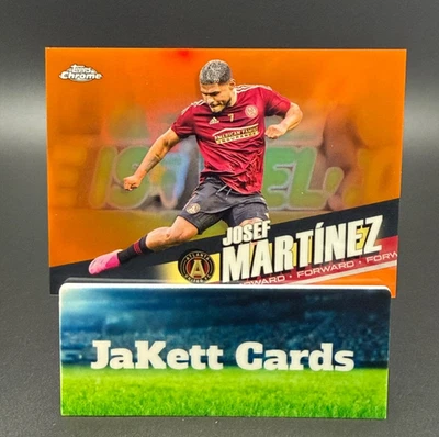 2022 Topps Chrome MLS - Josef Martinez #83 Orange Refractor /25 - Atlanta United - Image 1 of 2