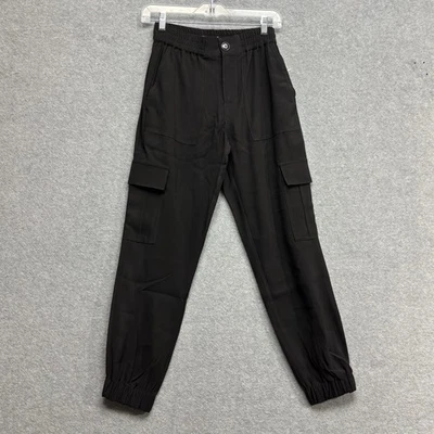 Sanctuary 工装慢跑裤 24 码黑色实用 Granola Gorpcore 舒适 — 第 1/4 张图片