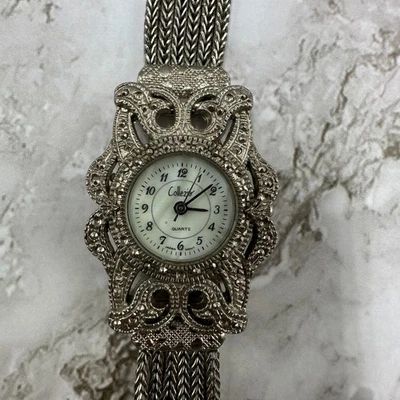 Collezio Watch Women Silver Tone Art Deco Marcasite Multi Chain Band New Battery - Image 1 of 4