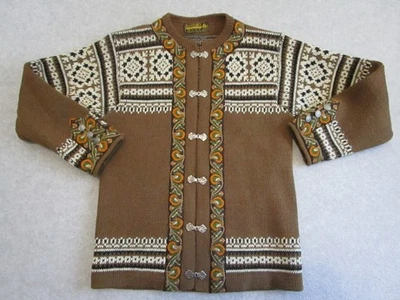 Nordstrikk Cárdigan Suéter Mujer Mediano Marrón Noruega Cierre de Lana De Colección Foto 1 de 4