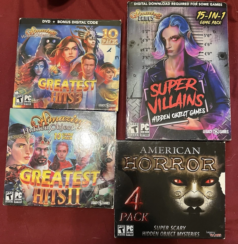 Set Of 39 PC Puzzle Games Hidden Object Games Great Story Lines - Image 1 of 1