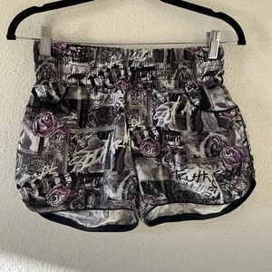 True Soul Armor Allover Print Punk Rock Shorts Women’s 3 Summer Swim Beach - Picture 1 of 8