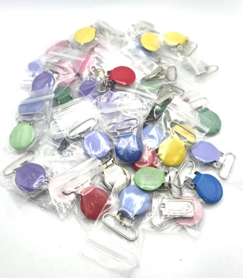 50+ Pcs Pacifier Clips Lot for Sewing Projects Multiple Colors - Image 1 of 3
