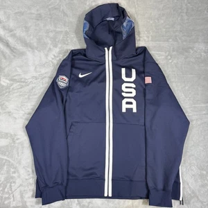 Nike Olympic Jacket Mens 2XL Navy Blue Basketball Zip Up Team USA CD4880-451 - Picture 1 of 18