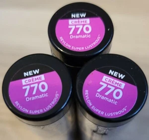 3x Lápiz labial Revlon Super Lustrous - Crema - 770 Dramático - Imagen 1 de 1