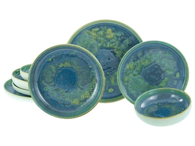 CreaTable - Yuki - Tellerset 8-tlg (Grün-blau) - Bild 1 von 4