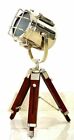 Vintage Tripod Lighting Table & Floor Lamp Theater Spot Light With Wooden Gifts