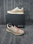 New W/ Box Ecco Womens Leather St1 Sneakers Us Size 9 9.5 Eu 40 Tan Hiking Shoes