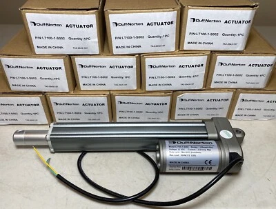 Duff-Norton 12VDC линейный привод 125 мм ход, 112 фунтов нагрузки LT100-1-S002 новый - Изображение 1 из 4