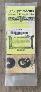 NIP U.S. Presidents to 2001, Pictures & Terms on Office Genuine Parchment Paper - Picture 1 of 5