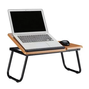 10021563 Table Support Inclinable Ordinateur Portable Bois MDF pour Lit Régla... - Afbeelding 1 van 7