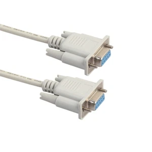 Null Modem Cable Female to Female DB9 RS232 Serial F-F Wire - Picture 1 of 3