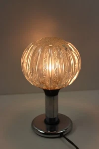 Lampada da tavolo vintage Bankamp 5632 Space Age vetro cromato - Foto 1 di 7