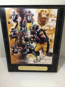 1999 Pittsburgh Steelers NFL Football Plaque 7 Players Highlighted Pre Owned - Picture 1 of 7