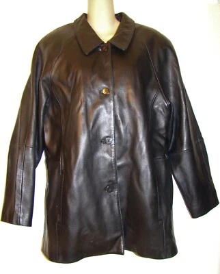 JAQUETA DE COURO PRETA FEMININA FIELD GEAR FORRO REMOVÍVEL TAMANHO GG BC - Imagem 1 de 4