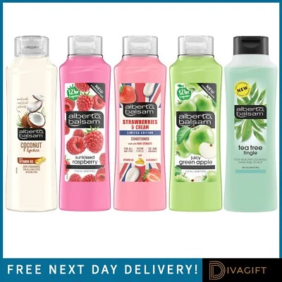 ALBERTO BALSAM MOISTURISING SHAMPOO CONDITIONER NOURISHING LIQUID GEL 350ML NEW