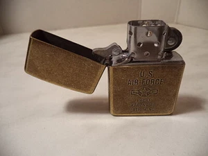 ZIPPO  LIGHTER VINTAGE U.S. AIR FORCE ANTIQUE BRASS AGE  1995 NEW NUOVI - Picture 1 of 7