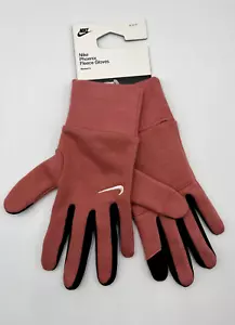 Nike Women's Phoenix Rose Pink Fleece Gloves Sz Medium N1011753-637 - Picture 1 of 4