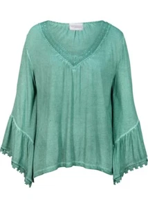 TRAUMHAFTE TUNIKA MIT SPITZE IM USED-LOOK IM SUPER DESIGN GR.56/58 NEU-908549 - Bild 1 von 3