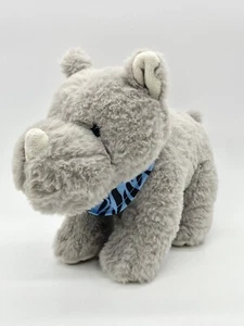 BJ Toy Company Inc. Rhino Rhinoceros Gray 9” Plush Stuffed Animal - Picture 1 of 10