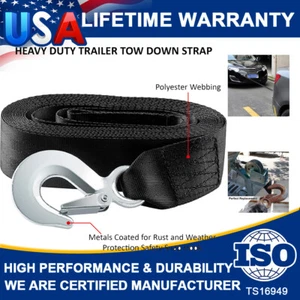 2" x20' Heavy Duty Boat Trailer Replacement Tow Winch Strap With Snap Hook Quick - Picture 1 of 12