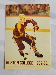 1982 - 1983 BOSTON COLLEGE OFFICIAL HOCKEY SCHEDULE VINTAGE SPORTS TEAM GIVEAWAY - Picture 1 of 8