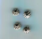 Navajo Sterling Silver Bench Beads Heavy Fluted Vintage Unusual SS456