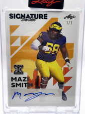 2023 Leaf Signature Series Football Mazi Smith Rookie Auto 1/1, #BA-MS1