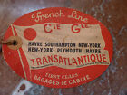 vintage tFrench Line Luggage Tag