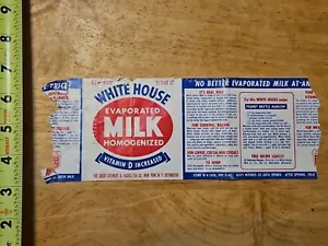 RARA LATA ANTIGUA DE COLECCIÓN ETIQUETA LECHE EVAPORADA CASA BLANCA - Imagen 1 de 5